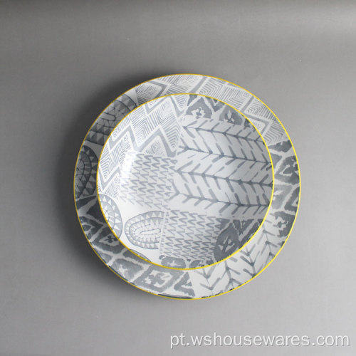 Placas de porcelana de louça de hotel conjuntos de jantar de cerâmica